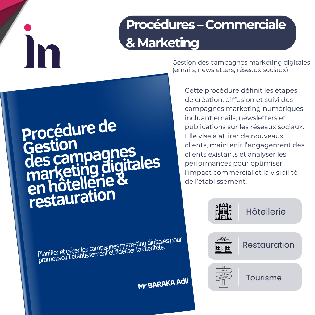 Procédure de Gestion des campagnes marketing digitales en hôtellerie & restauration