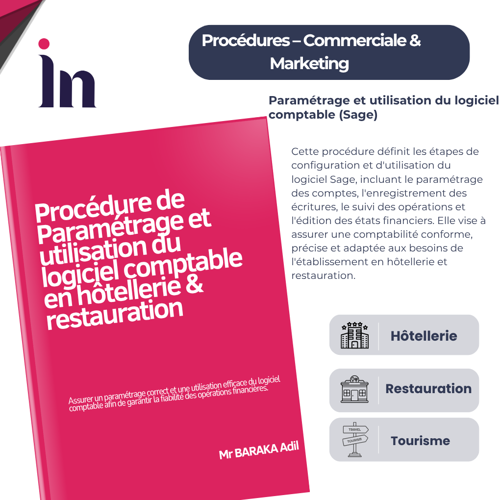 Procédure de Paramétrage et utilisation du logiciel comptable en hôtellerie & restauration