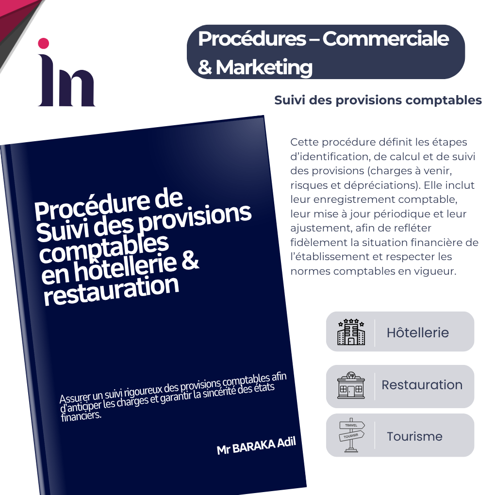 Procédure de Suivi des provisions comptables en hôtellerie & restauration