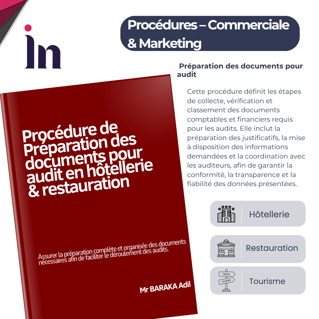 Procédure de  Préparation des documents pour audit en hôtellerie & restauration