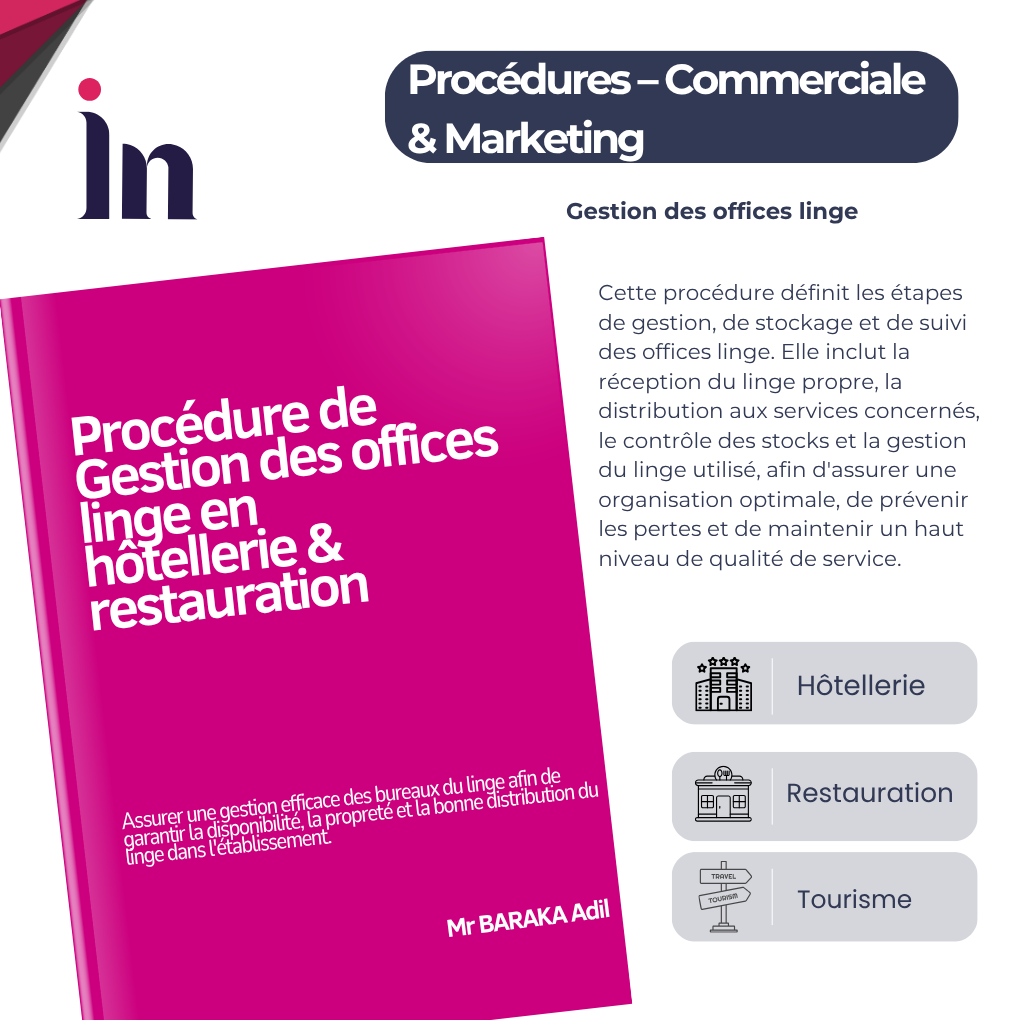 Procédure de  Gestion des offices linge en hôtellerie & restauration