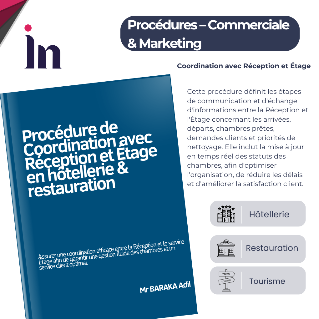 Procédure de Coordination avec Réception et Étage en hôtellerie & restauratio