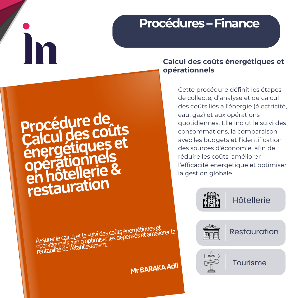 Procédure de calcul des coûts énergétiques et opérationnels en hôtellerie & restauration
