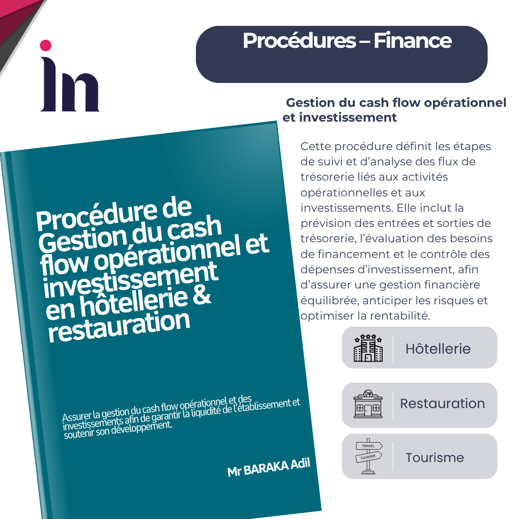 Procédure de gestion du cash flow opérationnel et d’investissement en hôtellerie & restauration