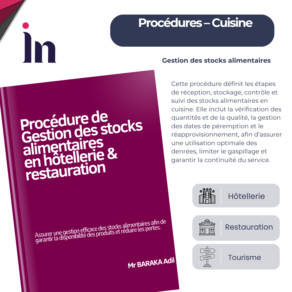 Procédure de gestion des stocks alimentaires en hôtellerie & restauration