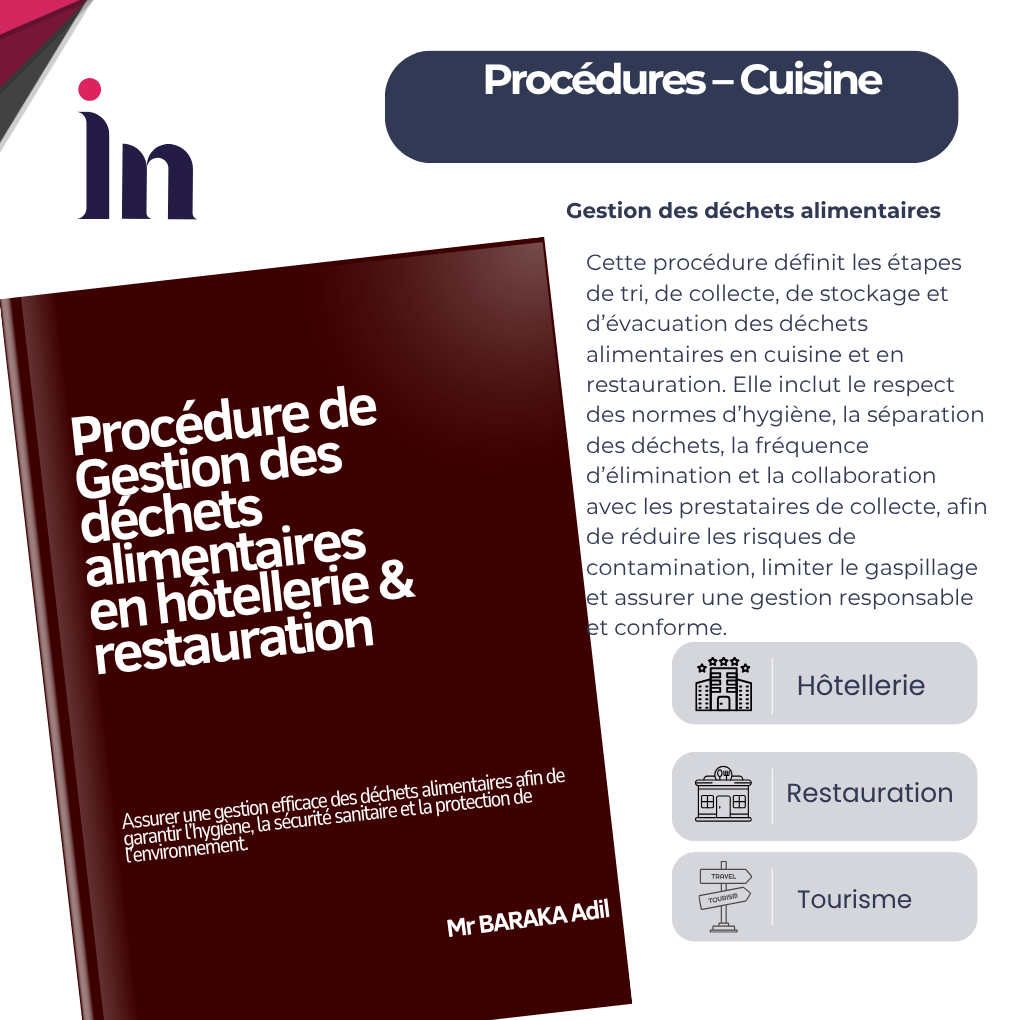 Procédure de gestion des déchets alimentaires en hôtellerie & restauration