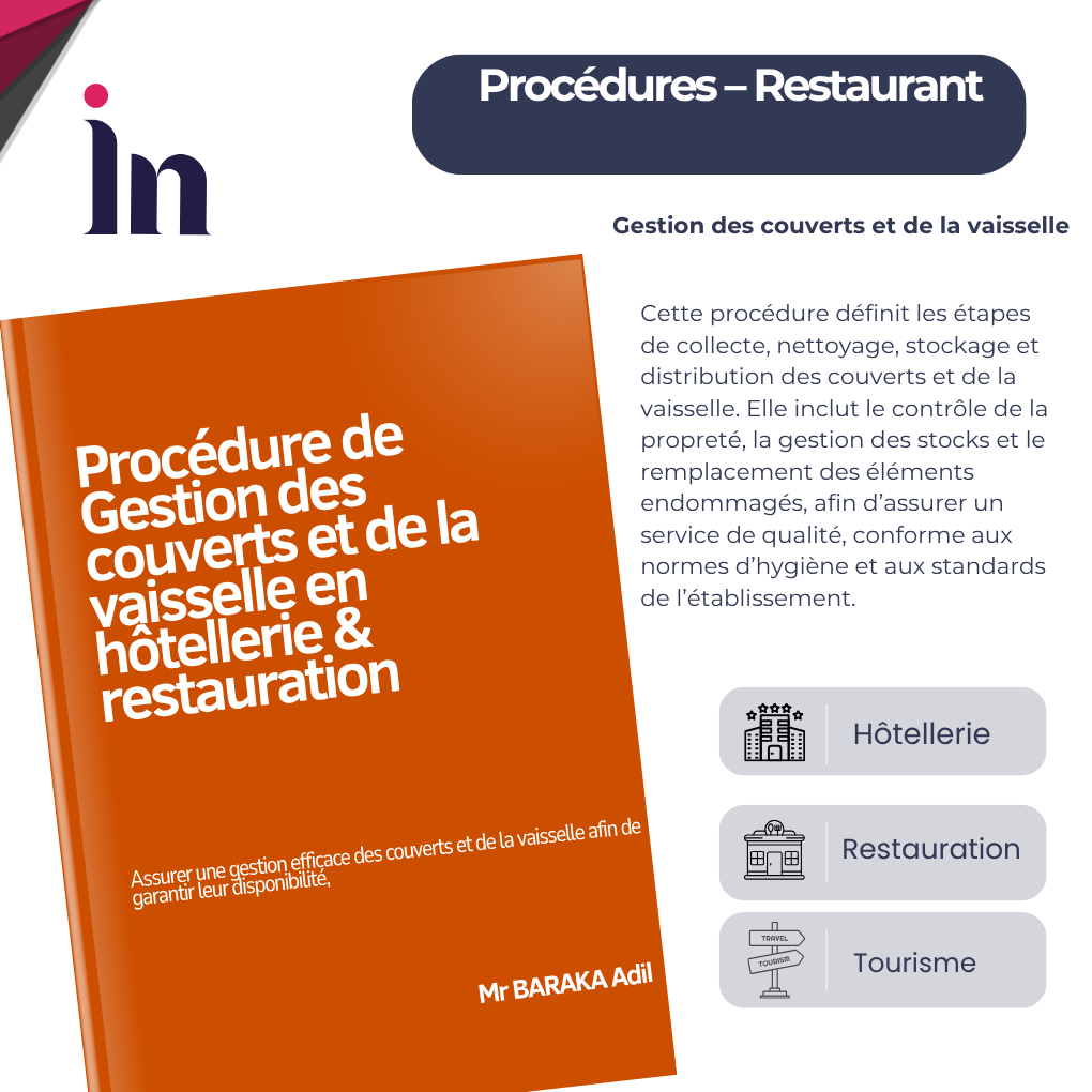 Procédure de gestion des couverts et de la vaisselle en hôtellerie & restauration