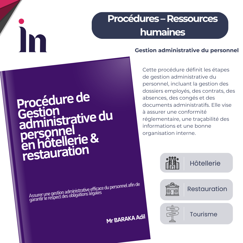 Procédure de gestion administrative du personnel en hôtellerie & restauration