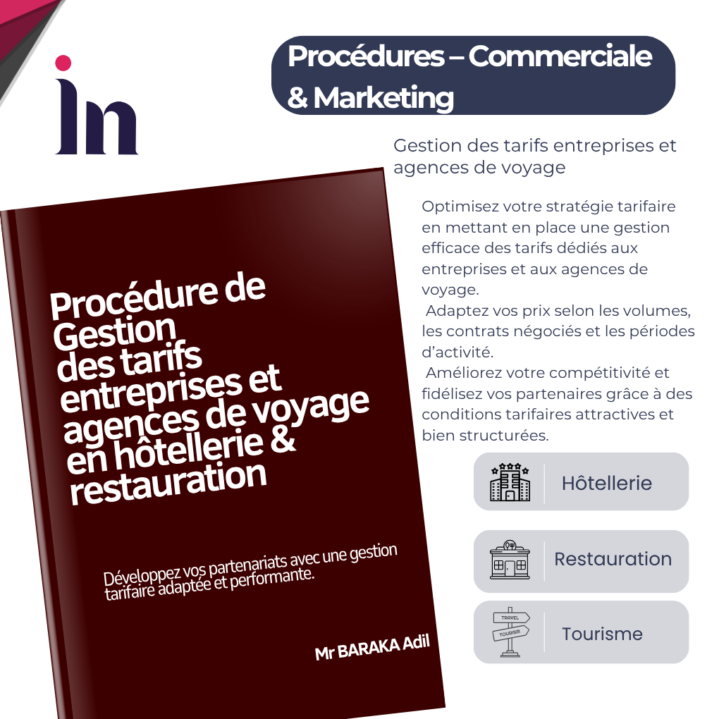 Procédure de Gestion des tarifs entreprises et agences de voyage