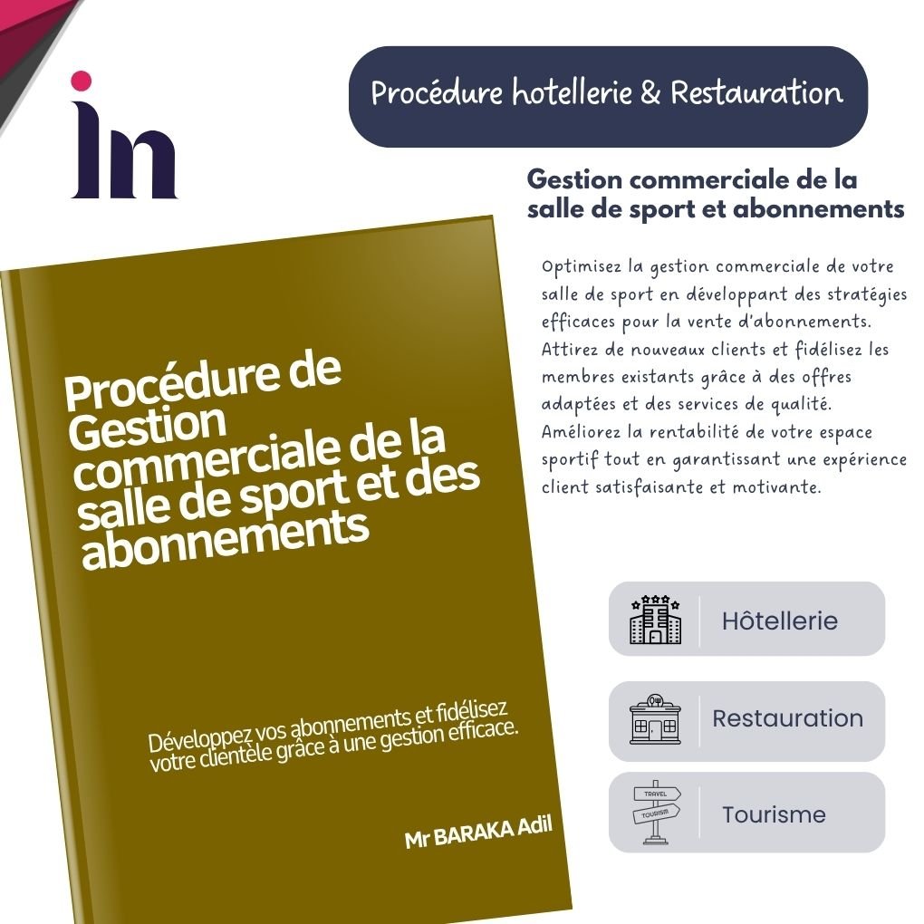 Procédure de Gestion commerciale de la salle de sport et des abonnements