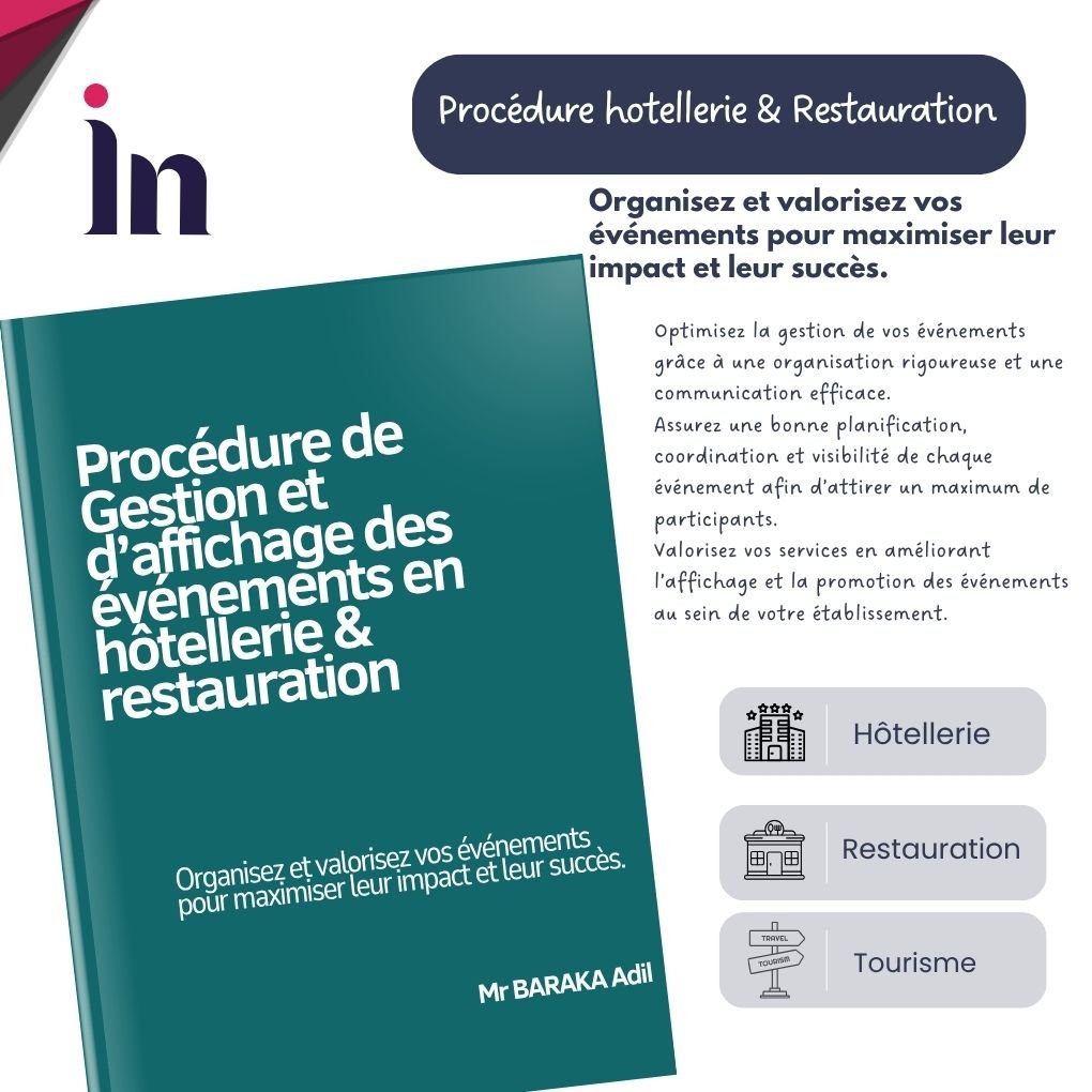 Procédure de Gestion et d’affichage des événements en hôtellerie & restauration
